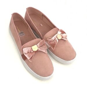 LIZ CLAIBORNE Sneakers Velvety Pink Loafer Weaver Size 9.5